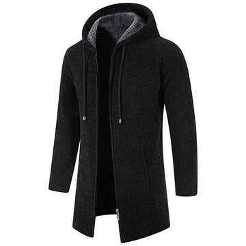 Manteau Long à Capuche - Élégance et Confort pour l’Hiver